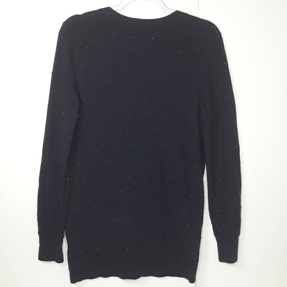 Banana Republic Filpucci Cardigan Merino Wool Cashmere All Over Gold Beaded - Picture 6 of 8